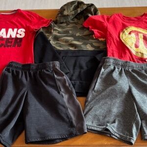 Lot of 5 Kids Shirts, Shorts, & Sweatshirt Size S (6-7)